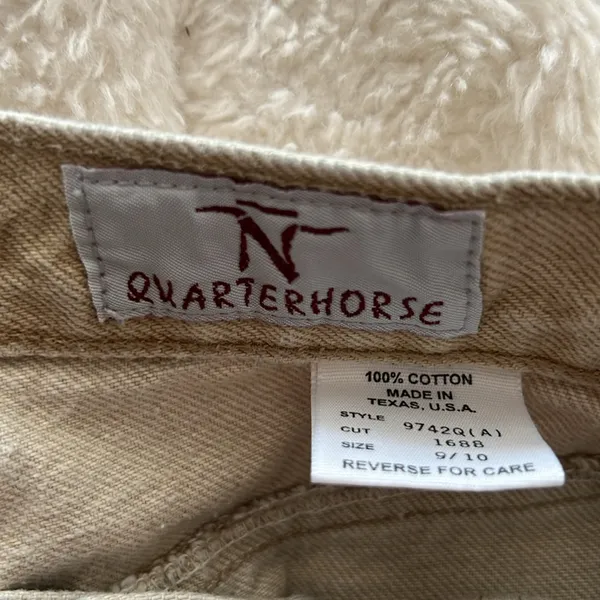 Vintage Wrangler Quarterhorse Khaki Jeans size MEASUREMENTS - Image 4