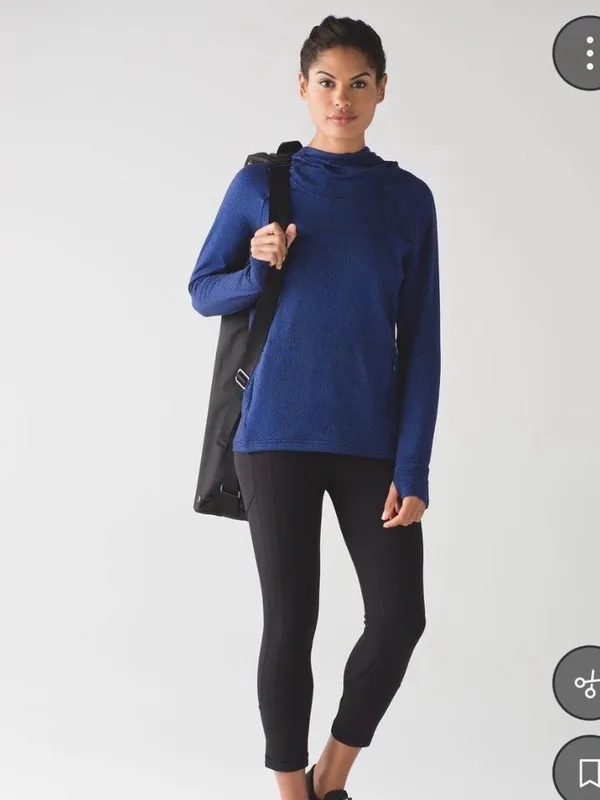 lululemon athletica Navy Blue Cowl Pullover Sweater - Image 2