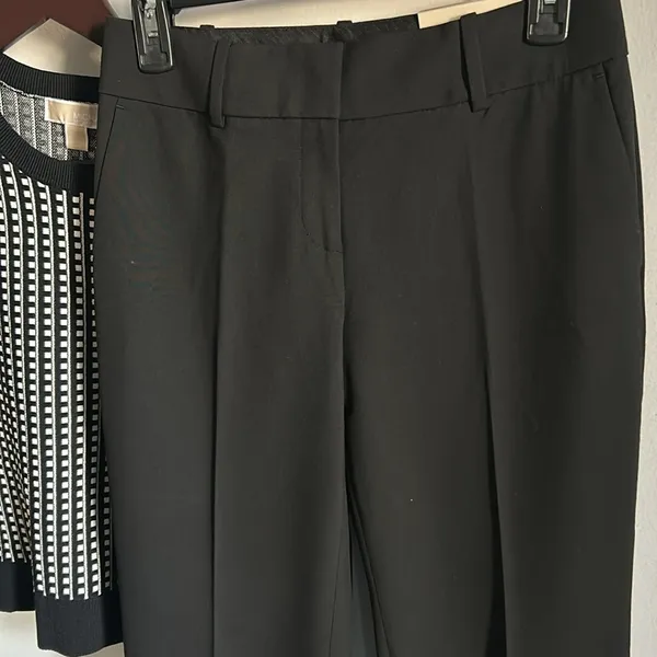 Ann Taylor Women’s Petite Black Curvy Fit Trouser Leg Dress Career Pants - Image 2