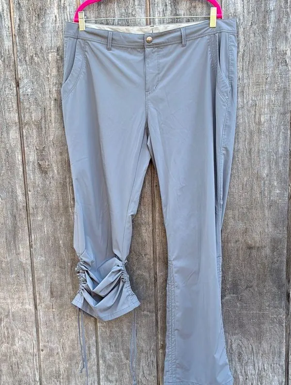 REI Women's Slate Gray Track Pants With Lower Ruching opt on lower leg part Sz16 - Image 11