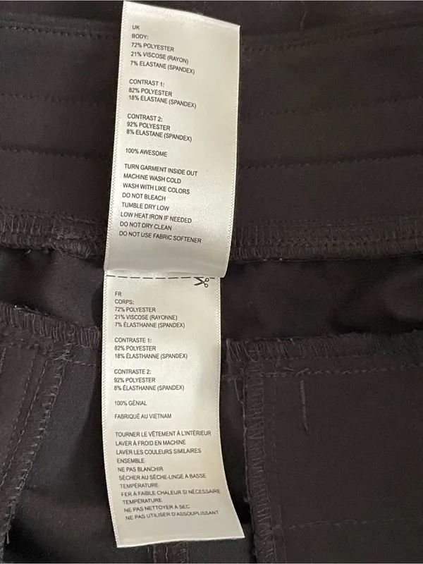 Figs Alva high waisted tapered pants black size XXL/T - Image 6