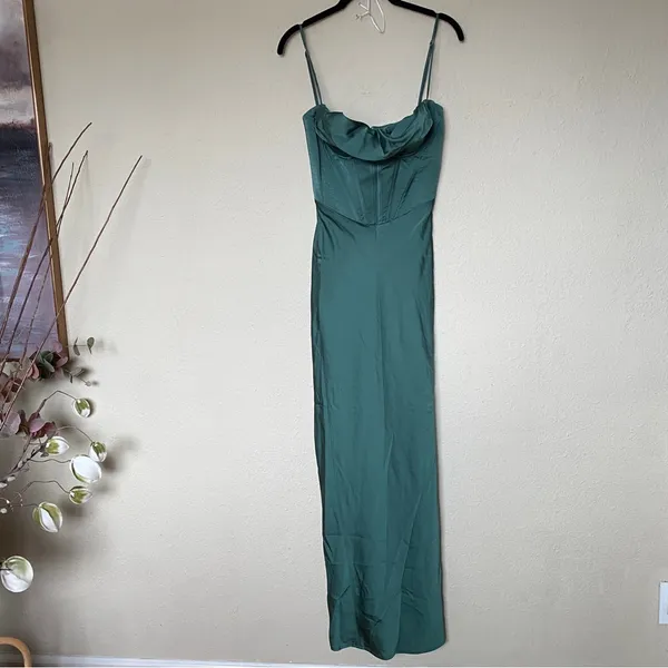 House of CB 'Charmaine' Forest Corset Maxi Dress NWOT size XS‎ - Image 5