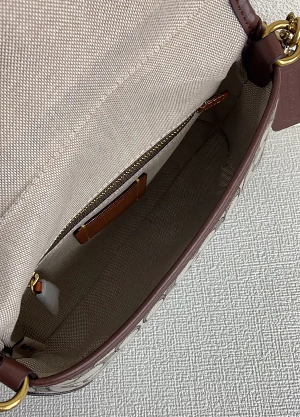 Coach Brown Soho Shoulder Bag Signature Jacquard - Image 7