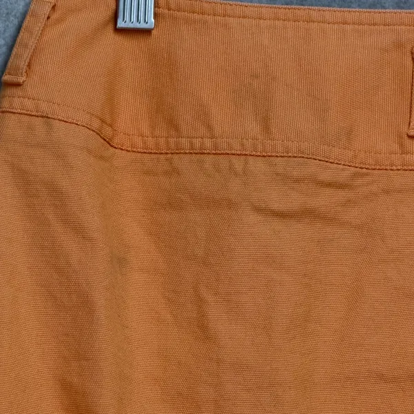 Express Orange Cotton Blend Zip Front Mini Skirt Size 6 Y2K‎ Bright Preppy - Image 5