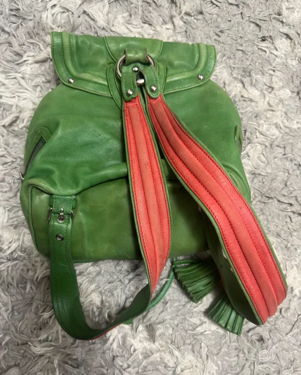 Vintage Leather Mini Backpack - Image 11