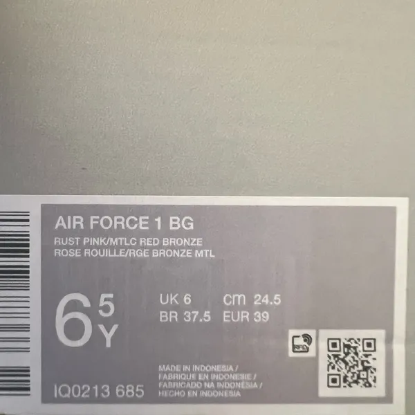 New NIKE Air Force 1 GS 'Rust Pink Summit White' - Image 9
