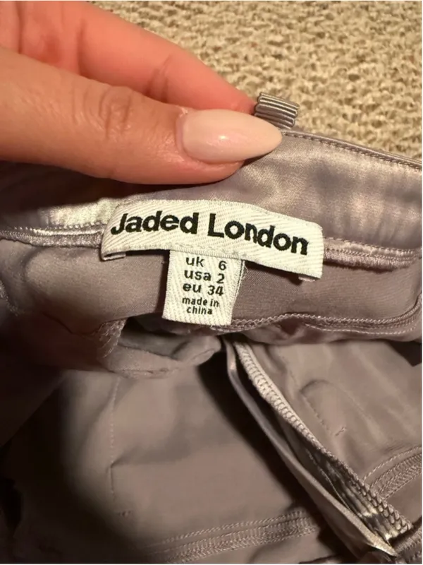 Jaded London Ballet Satin Mini Micro Short in Gray- Size US 2 - Image 12