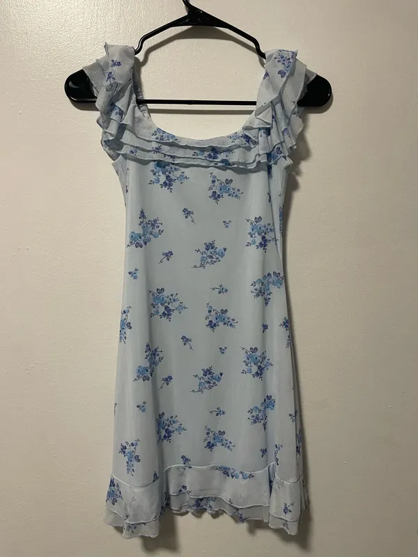 Altar'd State Mini Dress Blue Floral - Image 2