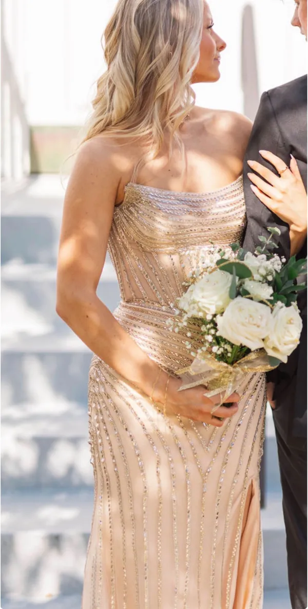 Prom dress COLORS DRESS 3568 DRESS light gold color - Image 4