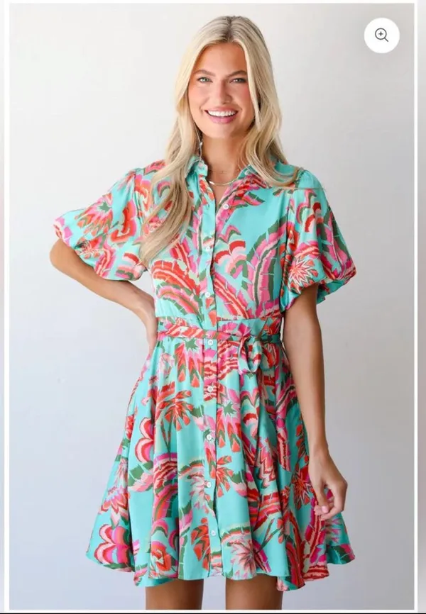 Boutique NWOT Flirty Dreamer Jade Satin Mini Dress Sz M - Image 2