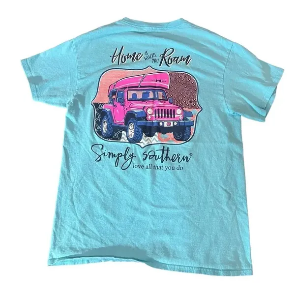 Simply Southern‎ "Home is where you roam" Short Sleeve T-shirt Size Medium - Image 4