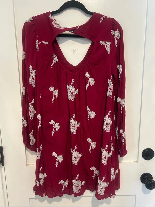 Free People Austin Emma Embroidered Boho Mini Dress Size Med - Image 4