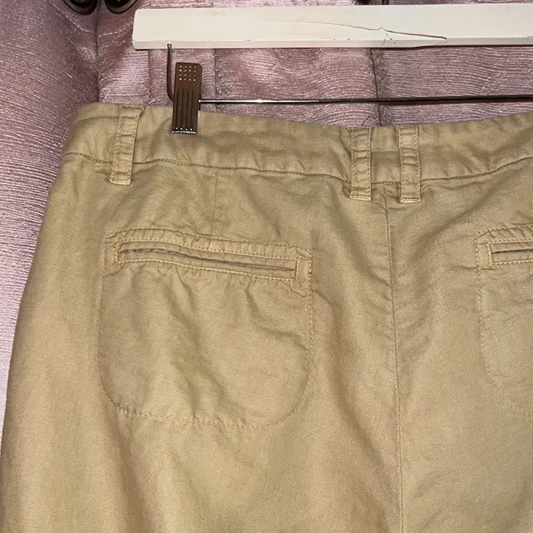 Vintage J Crew CityFit Size 10 Linen Blend Trousers - Image 9