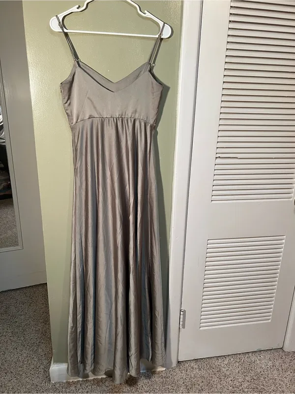Show Me Your Mumu Women's Size Small Faith Maxi Dress Moss Green‎ Luxe Satin - Image 9
