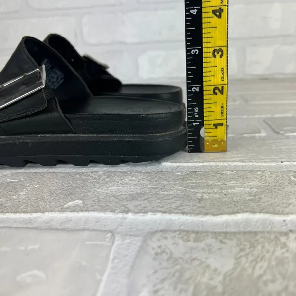 SOREL Roaming Buckle Sandals Womens 7.5 Black Platform Double Strap Slip On - Image 16