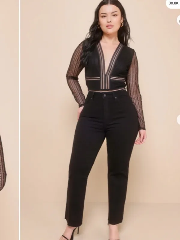 LULU's Sexy Romantic Chic Lace Sheer Date Night Long Sleeve Bodysuit - Image 3