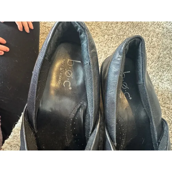 B.O.C Peggy Slip On Black‎ Leather Clogs Size 11 - Image 5