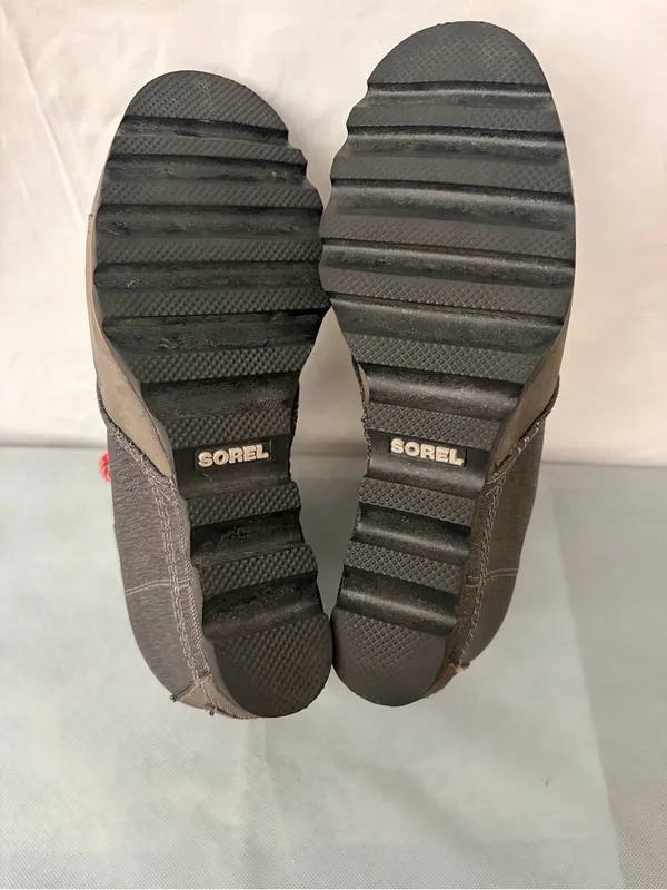 Sorel Gray Canvas Leather Wedge Ankle Boots Women’s Size 9 Excellent(B227) - Image 12