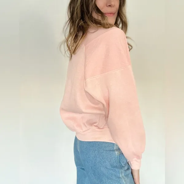90s Vintage Choices From Gitano Pink Embroidered Crewneck Button Front Sweater - Image 8
