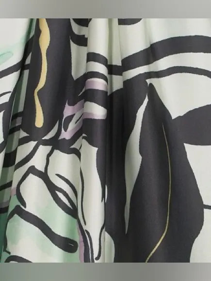 NWT ELAN Botanical Print Ring Halter Neck A-Line Maxi Dress Resortwear S - Image 5