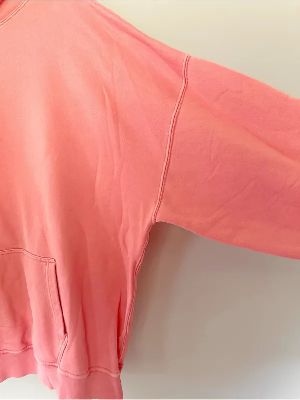 Abercrombie & Fitch Oversized Hoodie Sweatshirt Pink Coral XXL - Image 4
