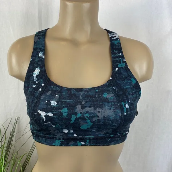 Sweaty Betty Green & Black Cropped Athletic Sport Workout Bra Top S - Image 2