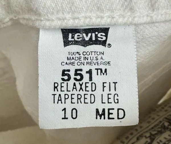 1996 Vintage Levi’s 551 Relaxed Fit Jeans - Image 7