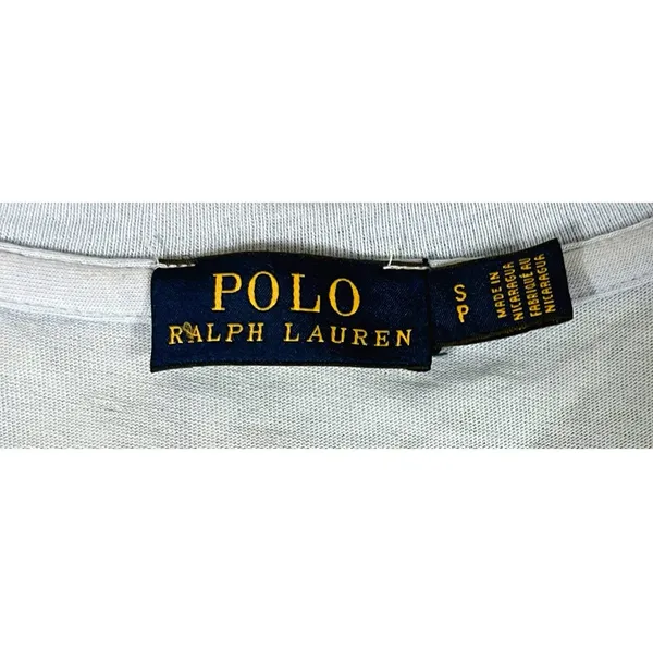 Polo Ralph Lauren Baby Blue Pastel Solid Logo V-Neck Tee T-Shirt Top Size S 🩵 - Image 5