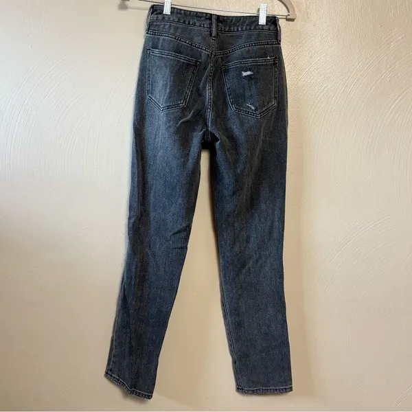 Pacsun Women’s Jeans Mom Distressed Holes 100% Cotton‎ Black Gray Size 23 - Image 4
