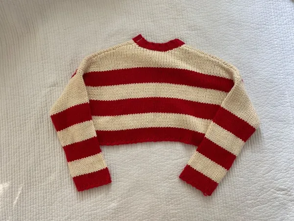 Edikted red and white striped sweater - Image 4