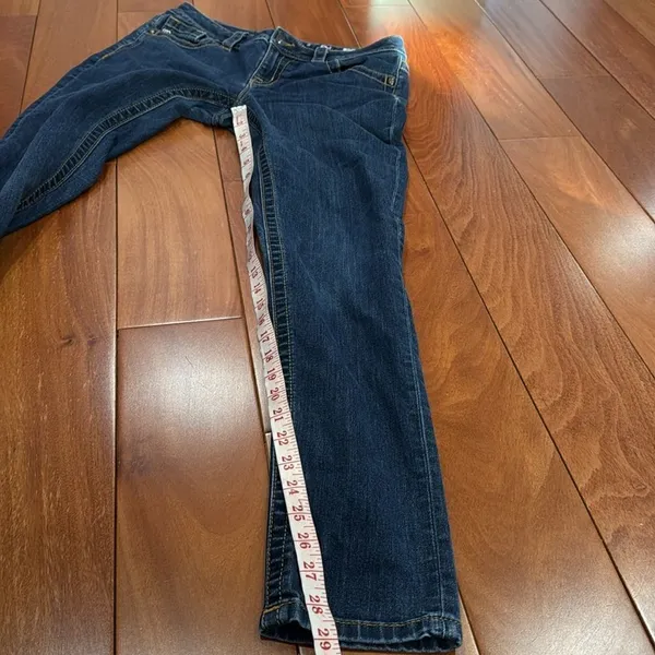 MISS ME Women's Plain Stretch Crop Skinny Zip Ankle‎ Jeans Mid Rise Blue Size 29 - Image 12