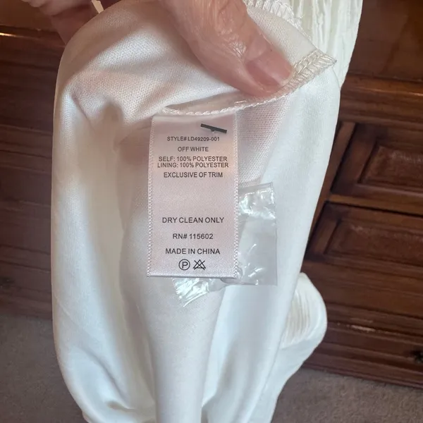 All In Favor Lace Detail Midi Dress Off White Size M NWT - Image 7
