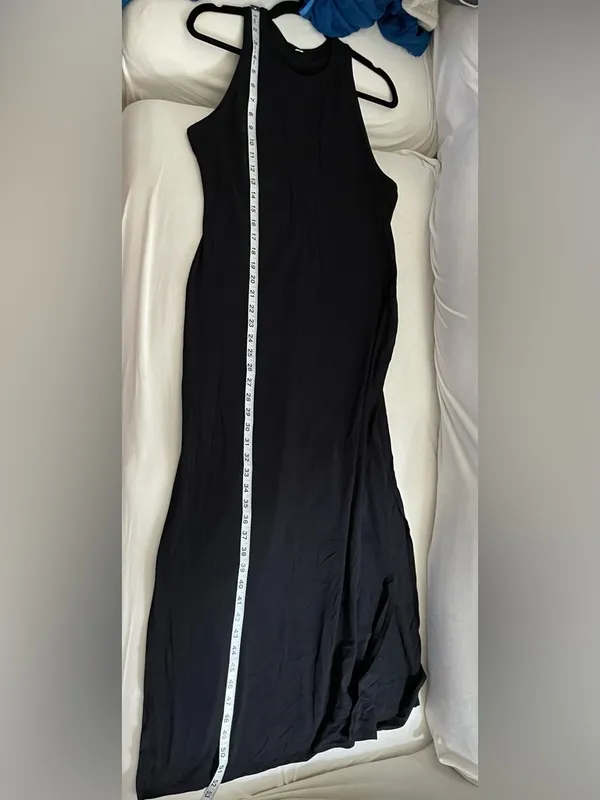 Lululemon Maxi Classic Sleeveless Black dress side slits Racerback size 6? - Image 5
