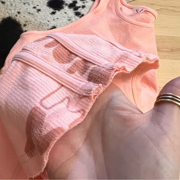 FREE PEOPLE MOVEMENT‎ Peach Printed Headstart Corset Tank Top Size S NWOT - Image 6