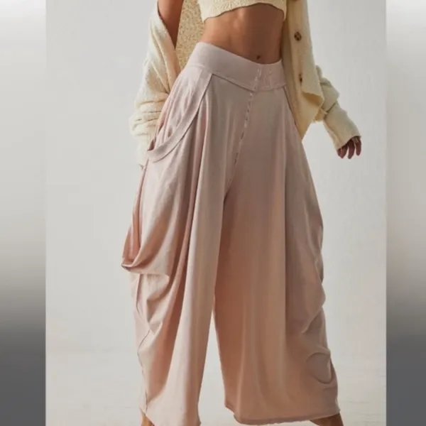 Free People Intimately Summer Slumbers Wide Leg Draped Harem Pants | Size XS - Image 2