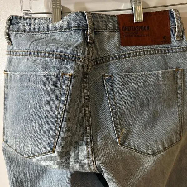 Free People / One Teaspoon Awesome Baggies High Waist Straight Leg Denim Jeans - Image 4