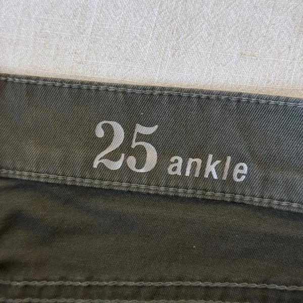 J Crew‎ Toothpick Ankle Pants 25 Olive Side Stripe Skinny Stretch - Image 10