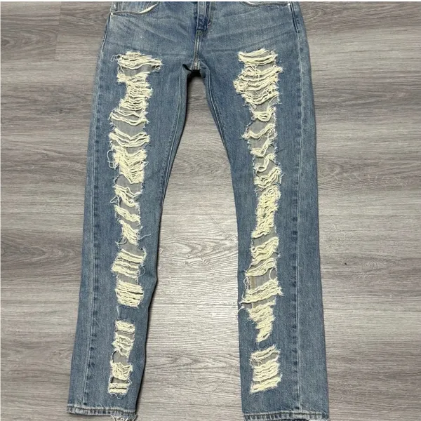 Levi’s 100% Cotton Distressed Boyfriend Skinny Jeans - Size 27 - Image 3