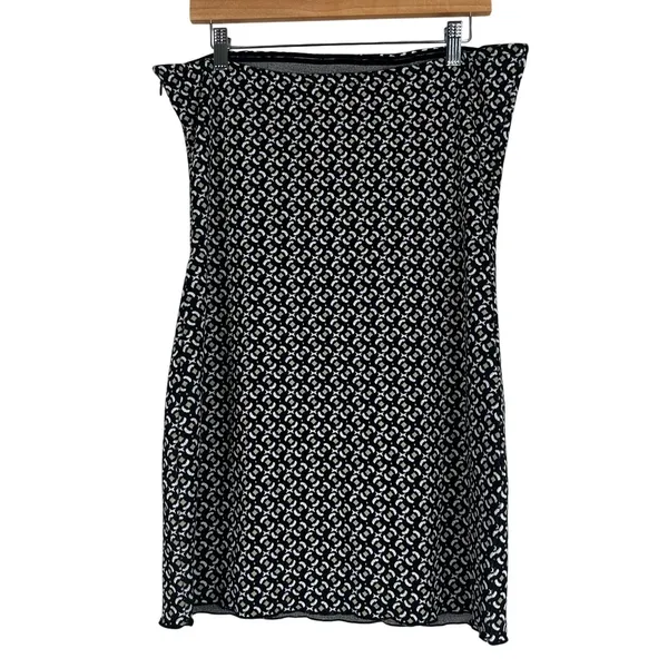 NWT Urban Outfitters Geometric Print Tube Mini Dress Black White Y2K Size XL - Image 4