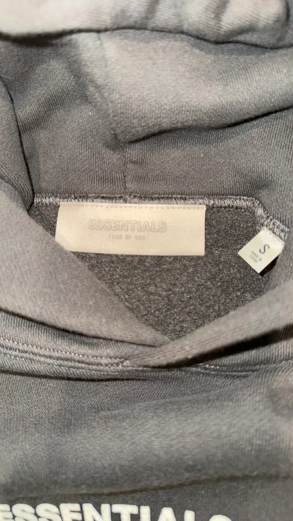 Essentials Fear of God Hoodie Black Small - Image 2