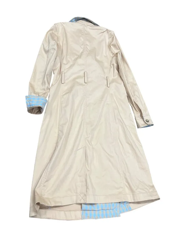 Anthropologie wms beige blue fall winter trench coat/jacket sz XS SKU 10-700 - Image 8