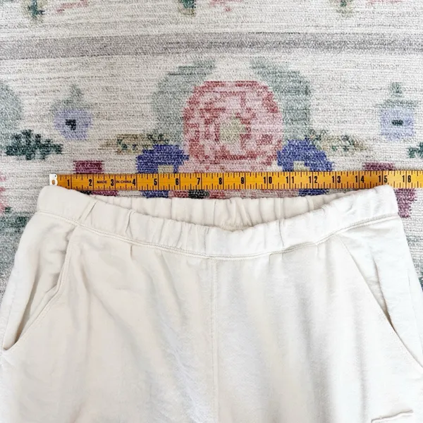 Free People Balloon Knit Joggers Size Large Ivory Lounge Athleisure Baggy - Image 5