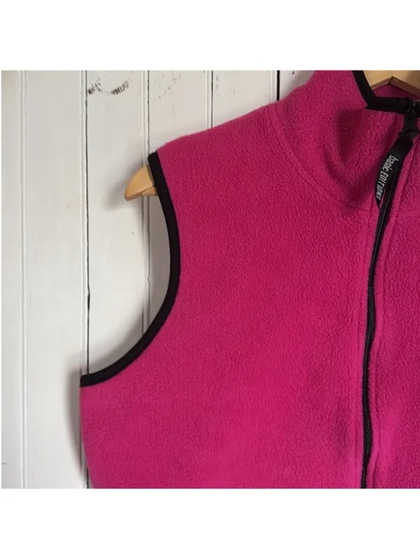 Basic Edition Fleece Vest Pink Size L Size L - Image 2