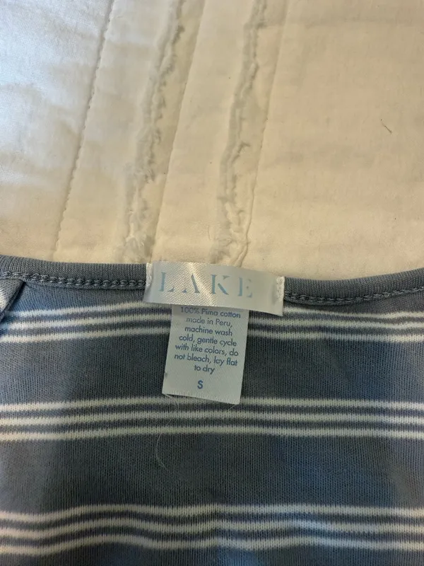 Lake striped pajamas dusty blue - Image 4
