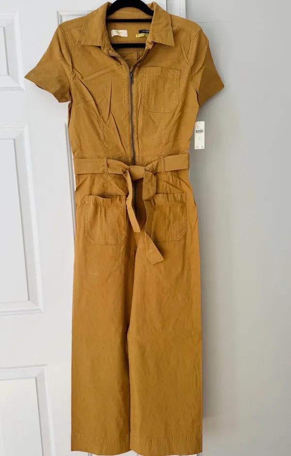 Anthropologie Maeve The Colette Weekend Zip Front Jumpsuit, Size 12 - Image 6