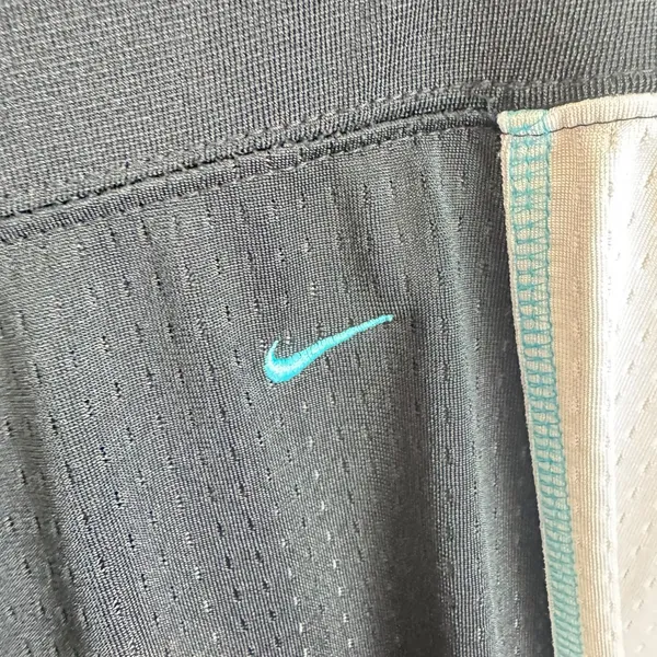 Nike Mesh Black White Blue Stripe Straight Leg‎ Drawstring Athletic Pants Size L - Image 4