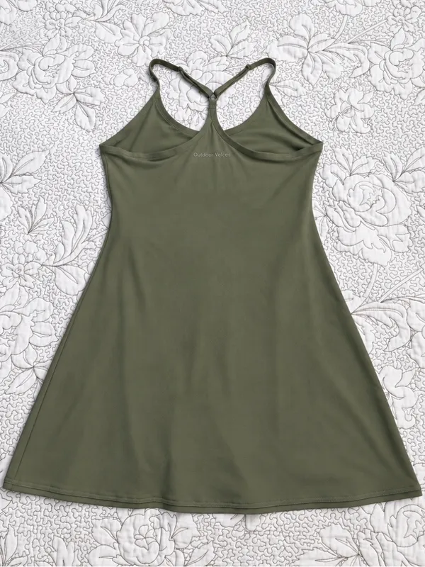 💥 Outdoor Voices The Exercise Dress Evergreen Built In Shorts Women’s S 🧡 - Image 4