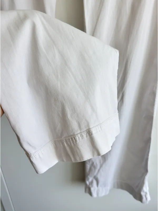 Abercrombie & Fitch White Bootcut Pants Low Rise Front Patch Pocket Women’s 6 - Image 13