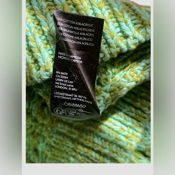 Urban Outfitters BDG Killian Quarter-Zip Pointelle Green Knit Sweater Sz M NWOT - Image 8