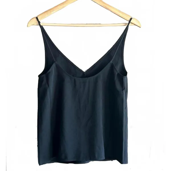 NWT - Thakoon Womens Tank Top Small Black Camisole V Neck Coquette - Image 3